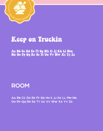 Scoop Creamery — Typography
